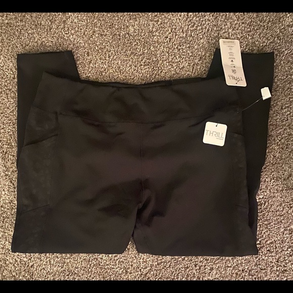 Thrill Performance Shape Enhancing Yoga Pant Leggings W/Pocket -2X - Picture 1 of 7